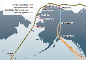 Quintillion will start laying cable in June and finish construction in early September, according to spokesperson Tim Woolston. He said local customers should have faster internet by early 2017. (Image: Quintillion Networks)