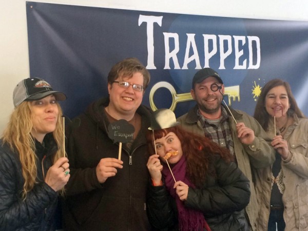 The escape room team, after escaping and saving Talkeetna. (Photo courtesy Phillip Manning/KTNA)