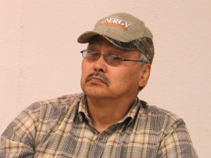 Vice Chair Nick Andrew Jr., delegate from the Native Village of Marshall. (Photo by Dean Swope, KYUK - Bethel)