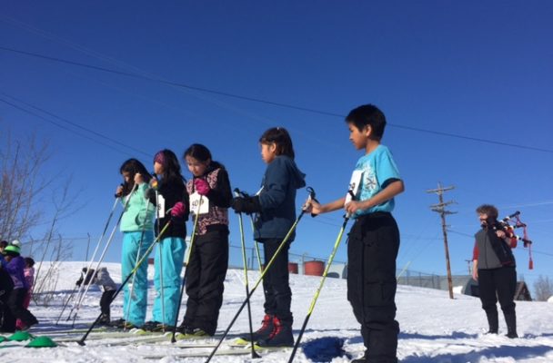 Children participating in the Nana Nordick Ski program. (Photo by Emily Schwing, KNOM - Nome)