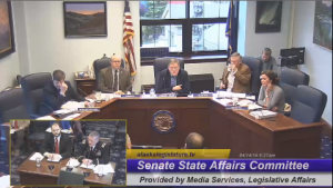 The Senate State Affairs Committee passed HB126, where it continues onto the House Judiciary Committee. (Screenshot from the Alaska Legislature video stream)