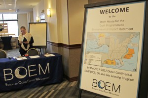 The Bureau of Ocean Energy Management held ten meetings across the state to take public input on the draft environmental impact statement for the 2017-2022 outer continental shelf drilling plan. Photo: Rachel Waldholz/APRN