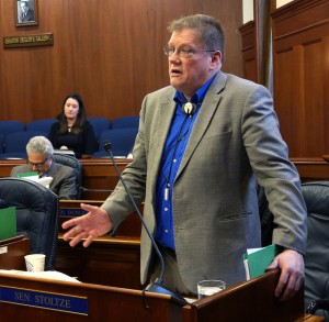 Rep. Bill Stoltze, R-Chugiak, on the Senate floor, April 6, 2016. (Photo by Skip Gray/360 North)