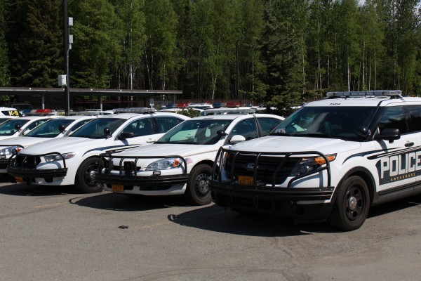 APD squad cars (Photo by Wesley Early, Alaska Public Media - Anchorage)