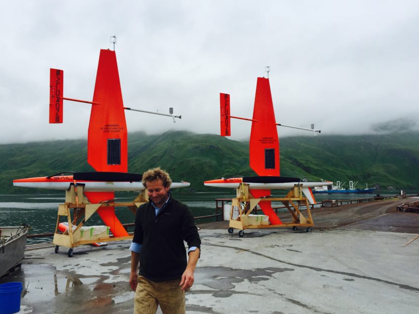Saildrones Inc. CEO Richard Jenkins turns in Unalaska. (Photo by John Ryan, KUCB - Unlaska)