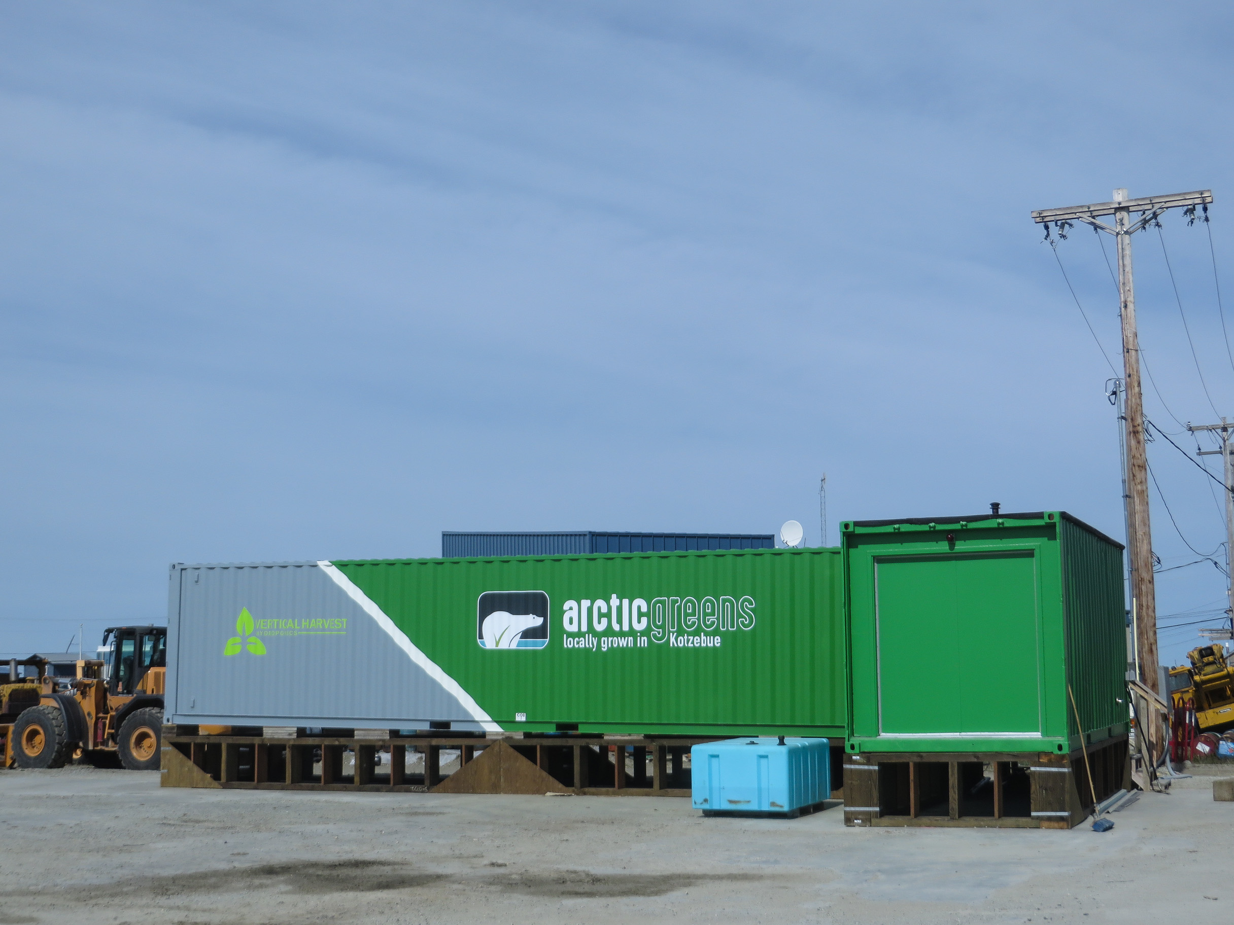 If the pilot phase goes well, Arctic Greens plans to purchase three more hydroponic connexes for the Kotzebue operation. (Photo by Laura Kraegel, KNOM - Nome)
