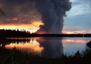 Miller's reach fire which occurred June 15, 1996 (File photo courtesy of Alaska Center for Resource Families)