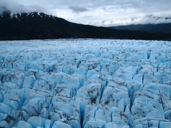 The shifting glacier conditions obscured wreckage for decades, but also preserved debris materials, which were spotted in 2012. Photo: Zachariah Hughes, Alaska Public Media.