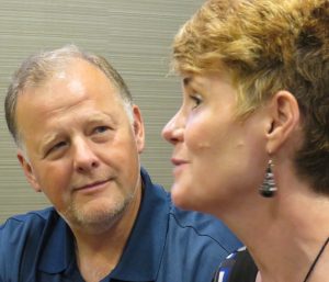Tuckerman Babcock, chairman of the Alaska Republican Party, and his wife, Kristie Babcock, are both convention delegates. Photo: Lawrence Ostrovsky.