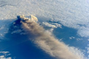 Alaska’s most active volcano is at it again. Scientists observed a steam plume at Pavlof volcano and increased seismic activity. And they’ve raised the volcano alert level from “normal” to “advisory." (Photo courtesy NASA)