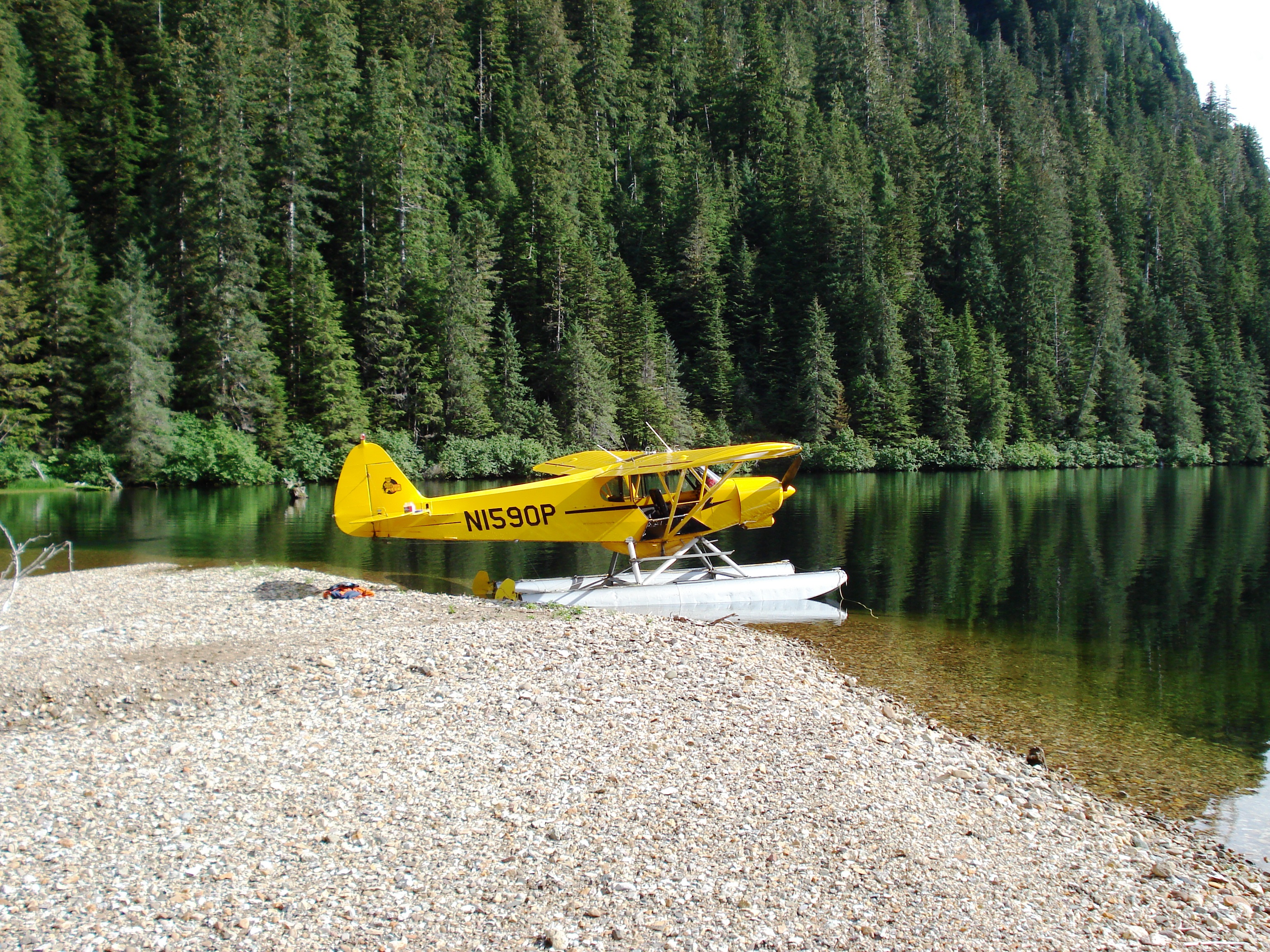 This super cub at Eliza Lake allows biologists to track pink escapements. (Photo courtesy of Troy Thynes)