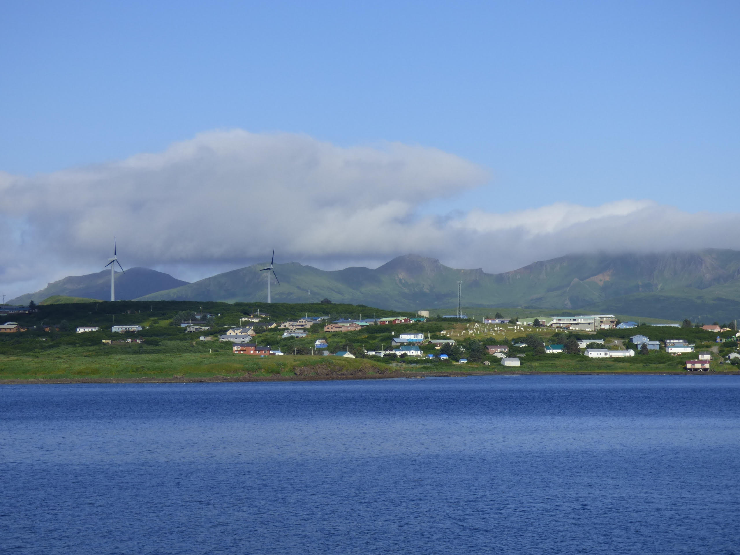 Sand Point wind turbine (Photo by Zoe Sobel, Alaska's Energy Desk - Unlaska)
