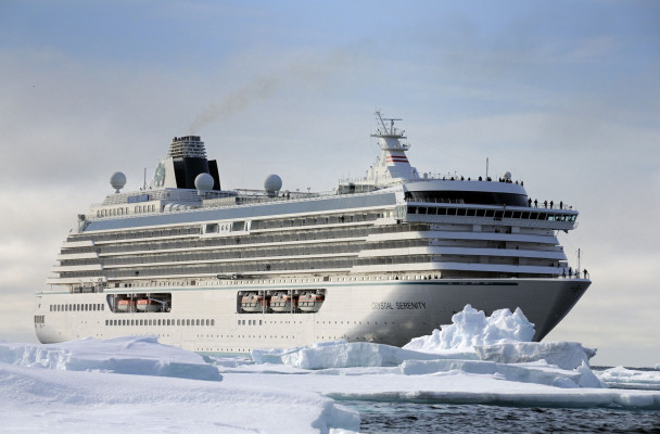 The Crystal Serenity will stopover in Nome this summer en route to the Northwest Passage. (Photo courtesy of Crystal Cruises)