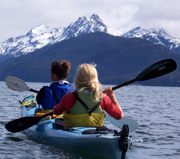 Kayakers in Kachemak Bay. (Photo courtesy of the Homer Chamber of Commerce)
