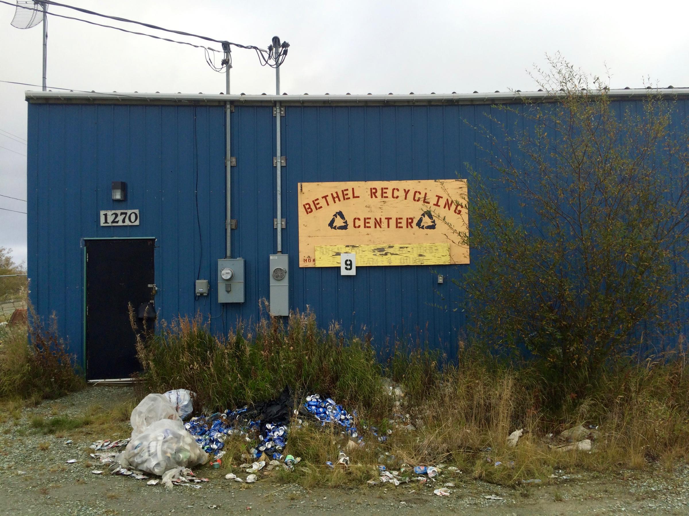 The abandoned Bethel Recycling Center. (Photo by Anna Rose MacArthur, KYUK - Bethel)
