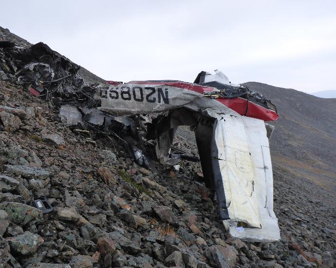 The Cessna 208 caravan that crashed midway between Quinhagak and Togiak (Photo courtesy of Alaska State Troopers)