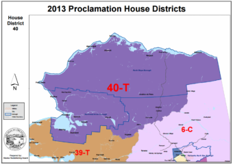 House District 40, the state’s northernmost, includes the North Slope and Northwest Arctic. (Image courtesy of the Division of Elections)
