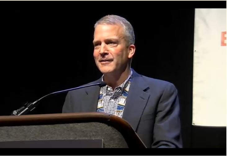 Sen. Dan Sullivan addresses the 2016 AFN on Oct. 21, 2016 (Screenshot from live-stream of AFN)