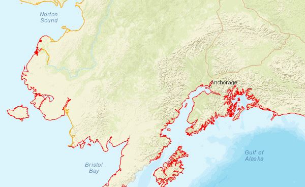 (Screenshot of ShoreZone system by Wesley Early, Alaska Public Media - Anchorage)