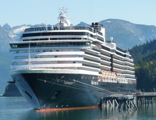 The cruise ship Noordam brought close to 2,000 passengers to Haines on Sept. 20, 2017. It and other ships carried more than 1 million passengers this summer, helping increase the region’s tourism economy. (Ed Schoenfeld/CoastAlaska News)