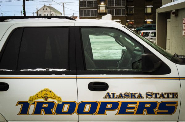 An Alaska State Trooper cruiser parked on Nome’s Front Street in January 2015.