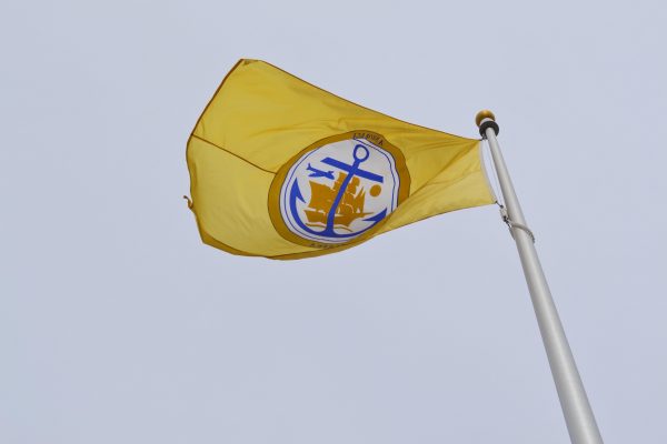 A yellow flag