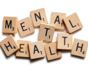Scrabble tiles spelling Mental Health