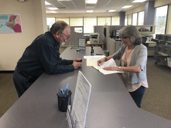 Republican Rep. Don Young, Alaska's sole congressman, files for re-election at the Division of Elections in Anchorage on June 28, 2019. (Photo by Elizabeth Harball/Alaska's Energy Desk) 