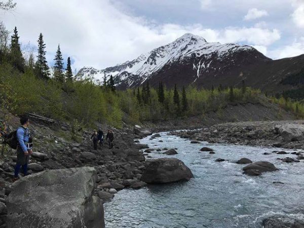 Crow Pass Trail on May 18, 2019 (Photo by L. Parker)
