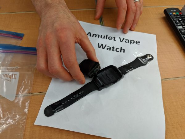 A picture of a vape pen disguised as a watch
