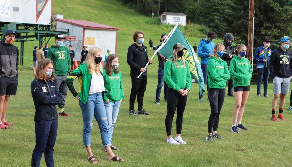 Athletes, alumni and coaches from the University of Alaska Anchorage ski team gathered alongside community members on Thursday, Aug. 27, at the Hilltop Ski Area to save skiing. They listened to alumni talk about the impact the sport has had on the community.