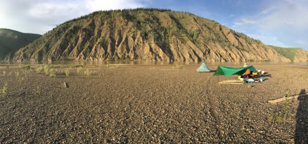a camp on the Yukon River