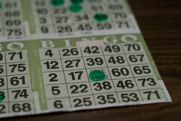 A bingo card