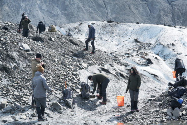 Army members did on a glacier