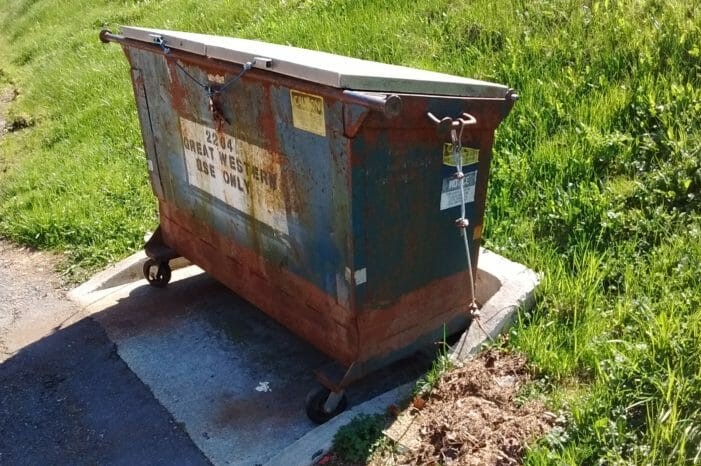a dumpster