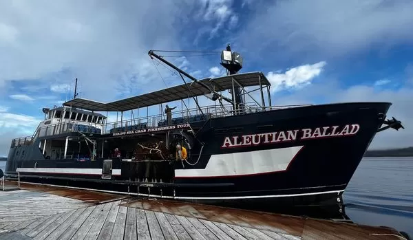 a boat called "Aleutian Ballad" iss docked