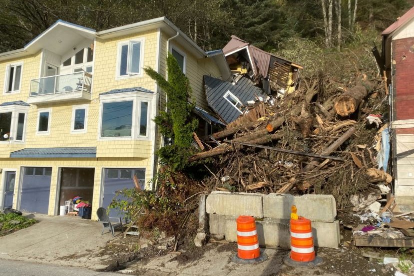 a destroyed Juneau home