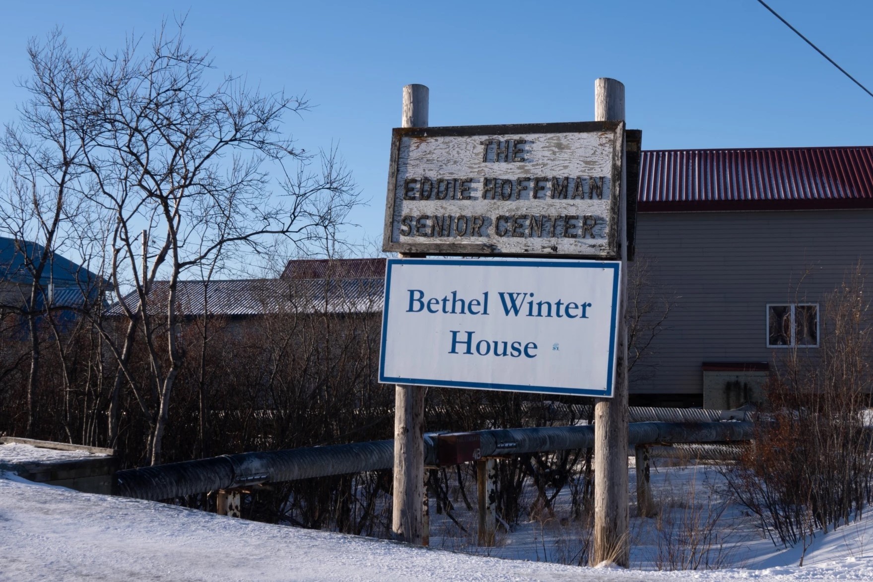 a Bethel Winter House sign