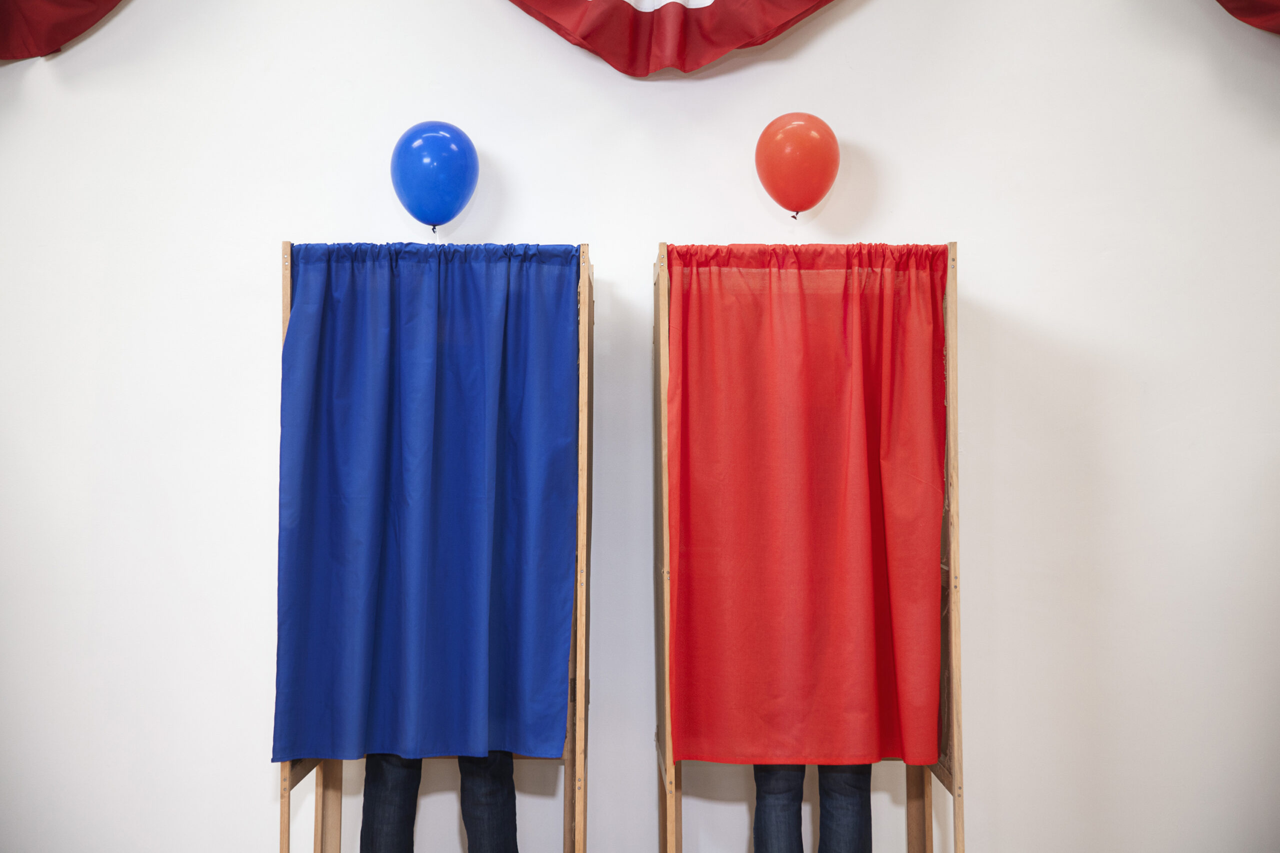 red and blue at the ballot box