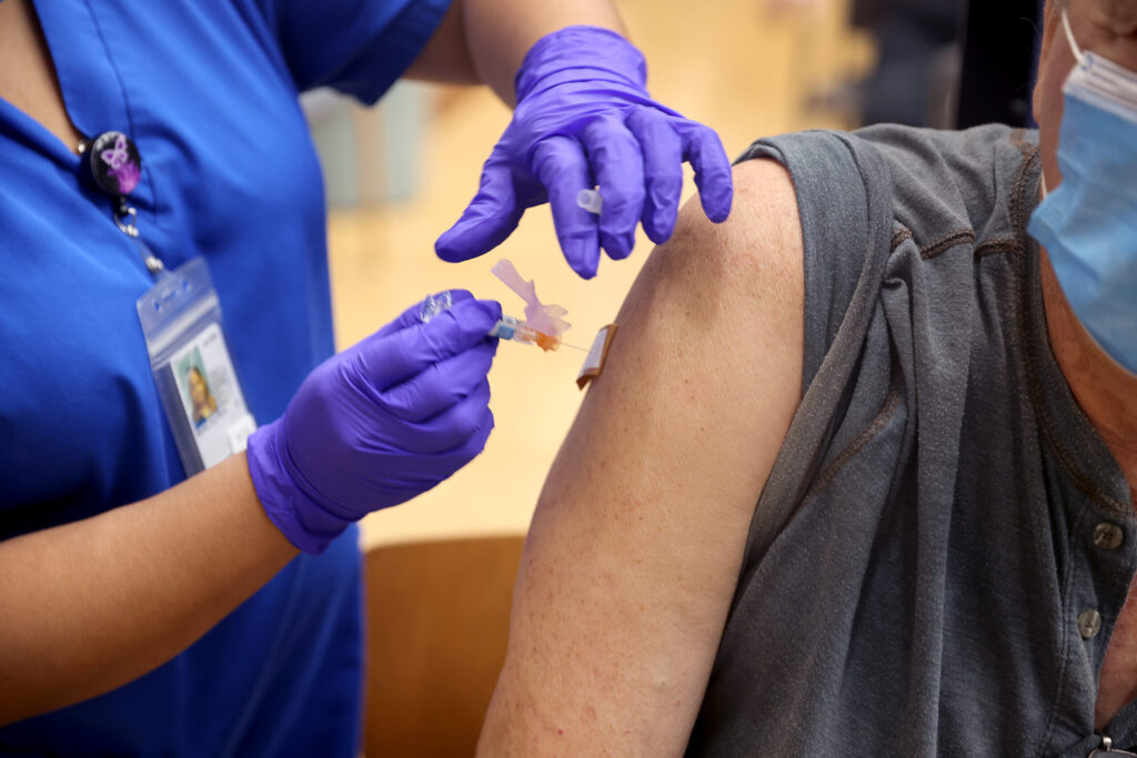 a flu vaccine shot