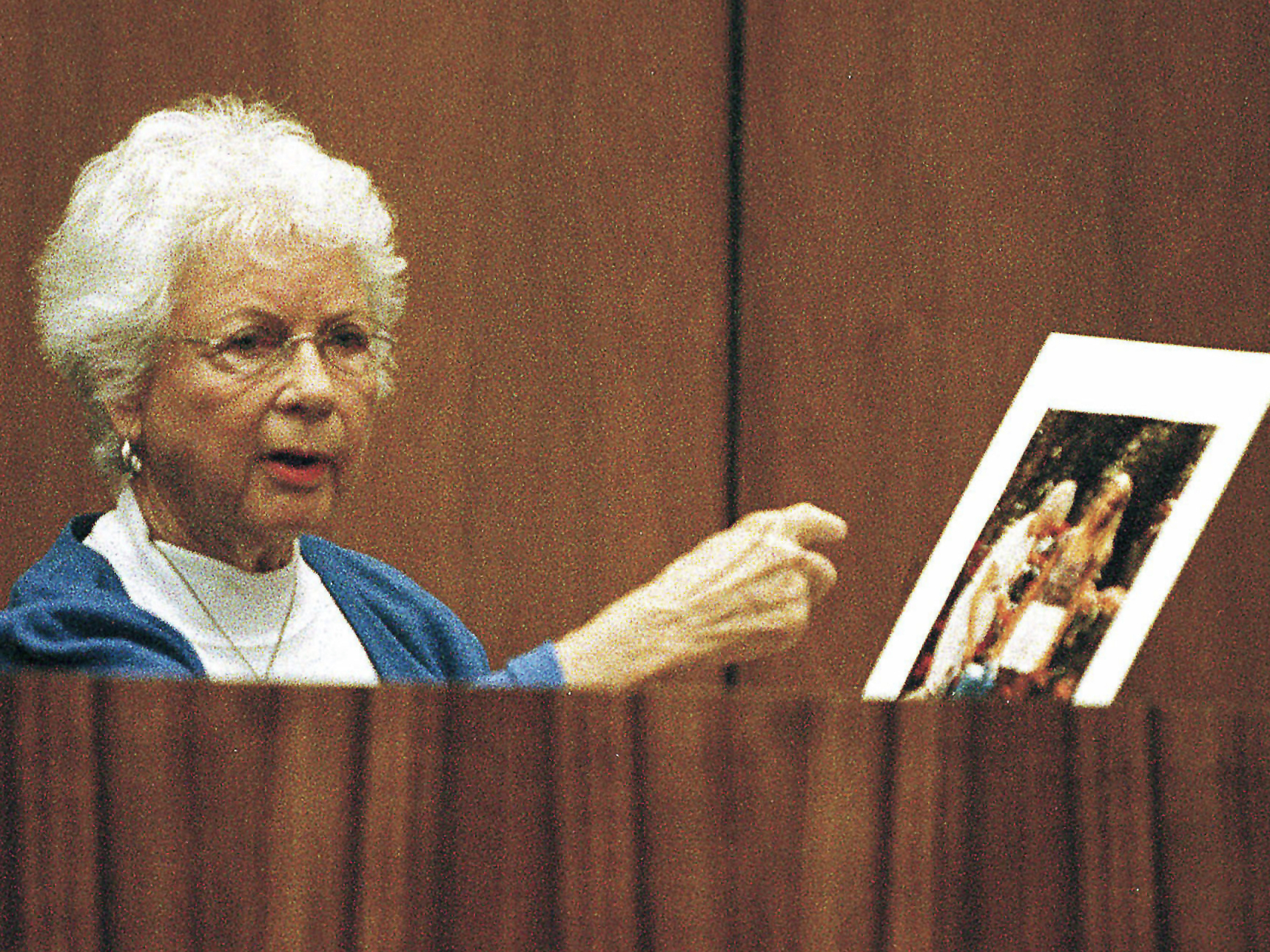a woman in court