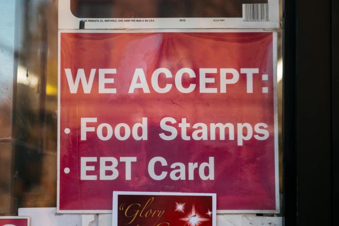 a food stamps store sign