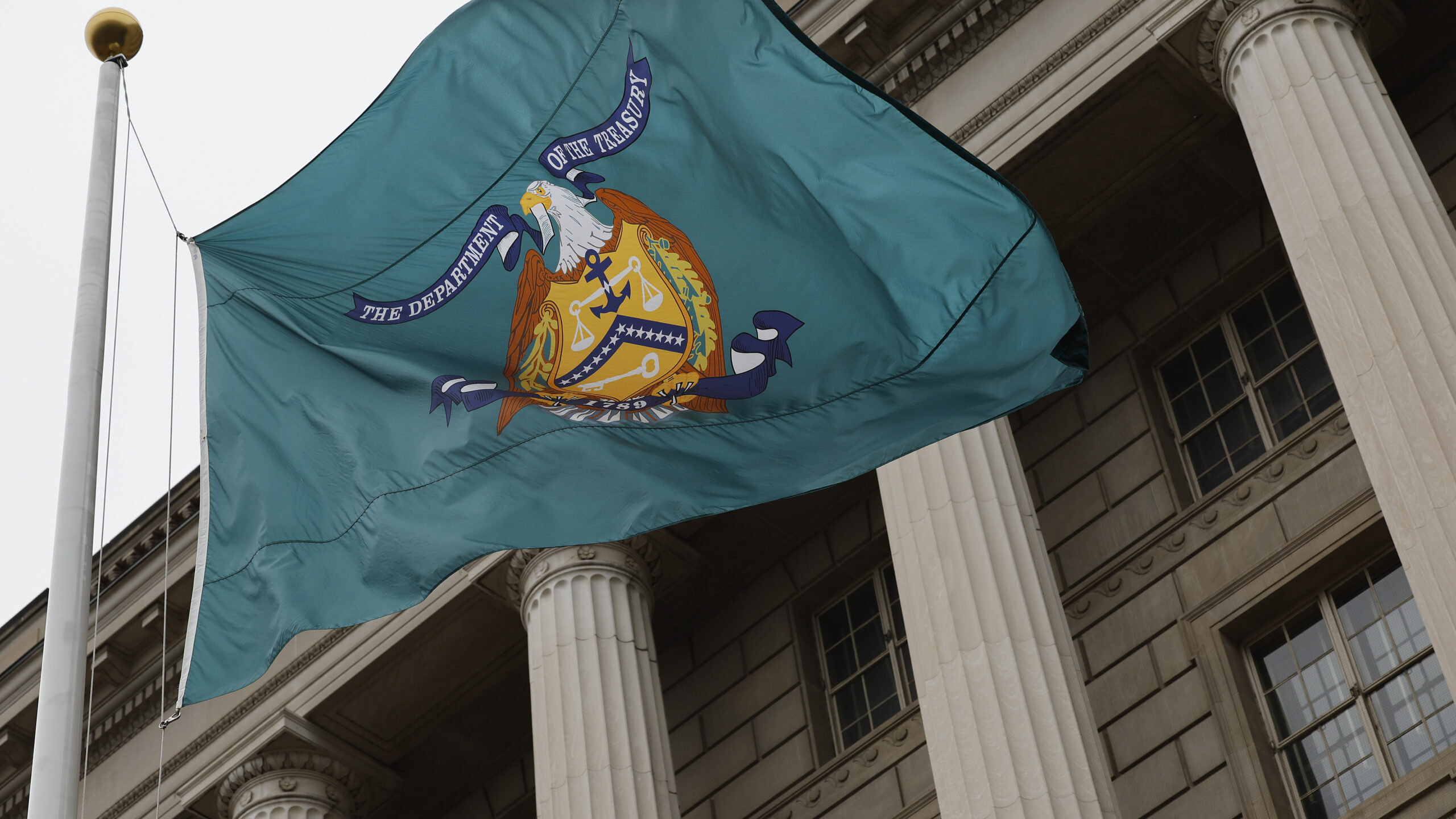 a Treasury Department flag