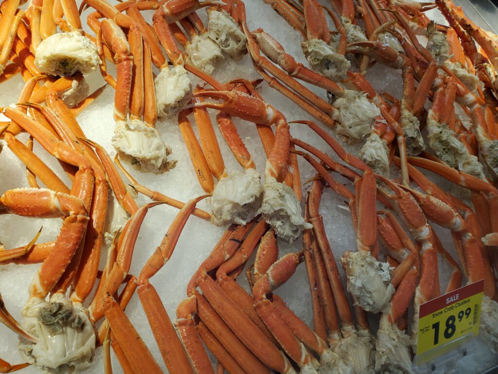 bunches of king crab