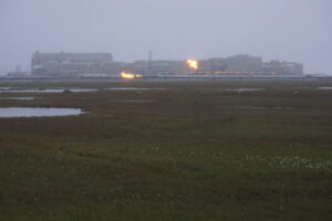North Slope gas flares