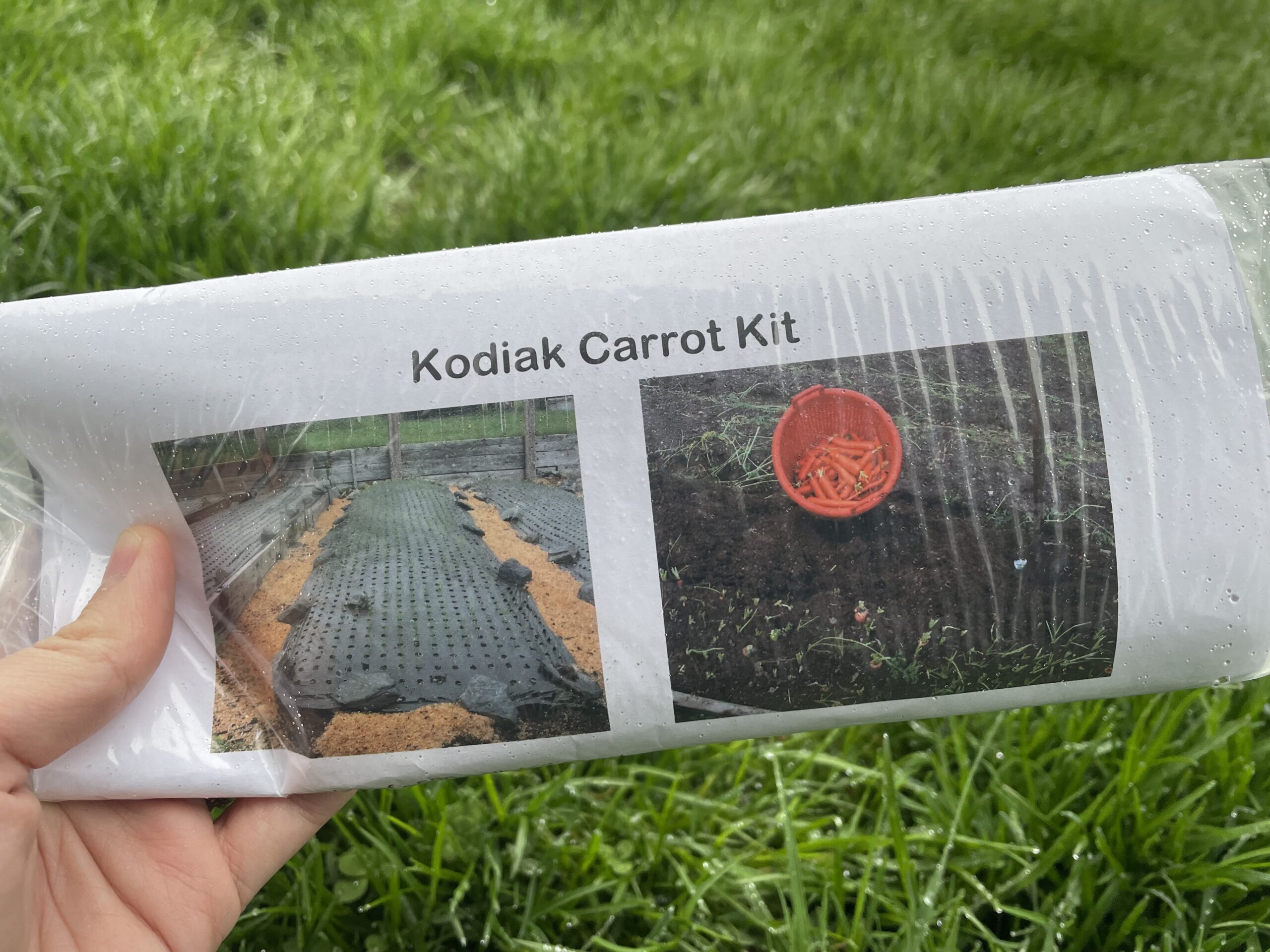 a packet, in a plastic bag, that says Kodiak Carrot Kit