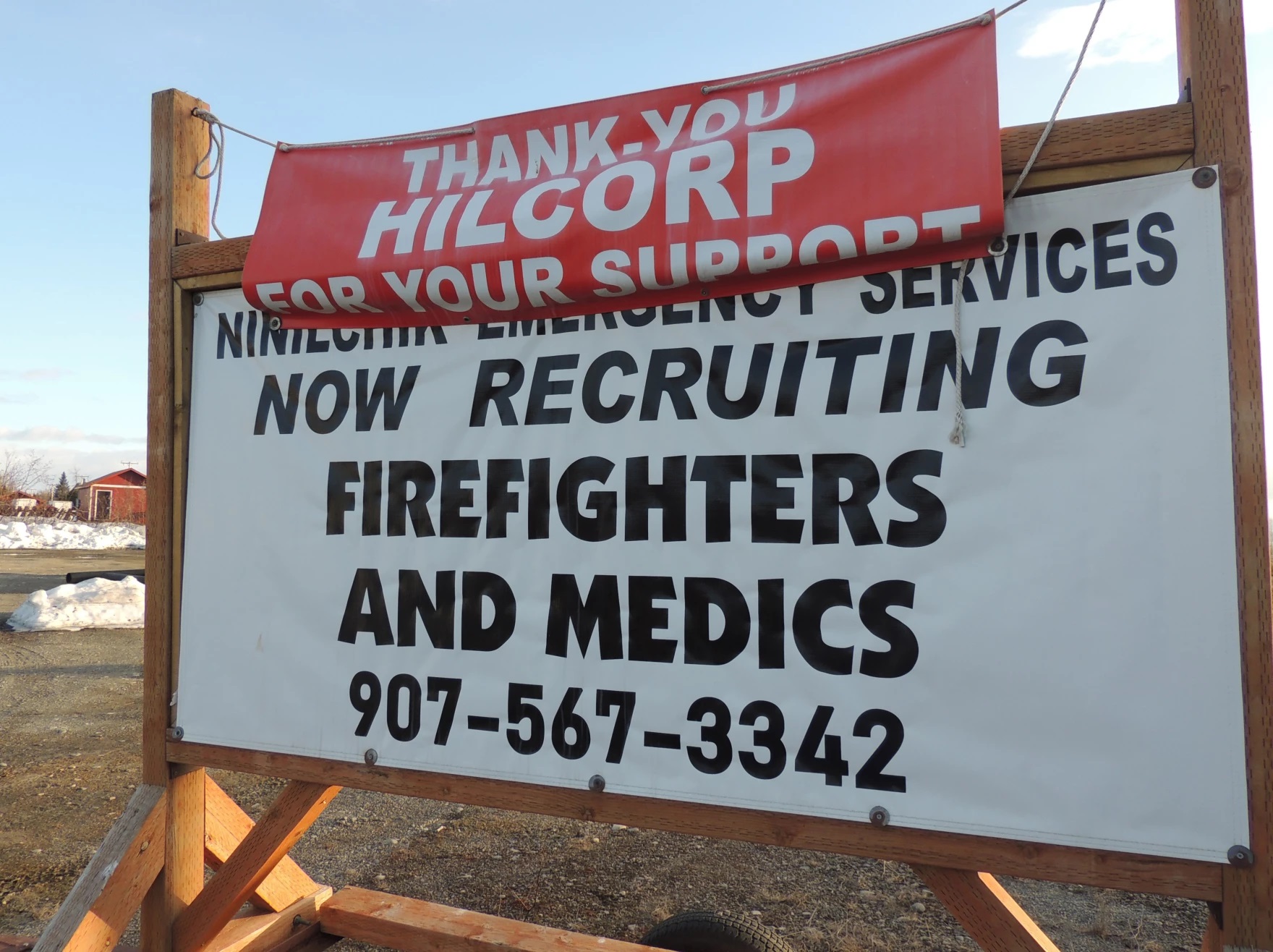 a Hilcorp thank-you sign