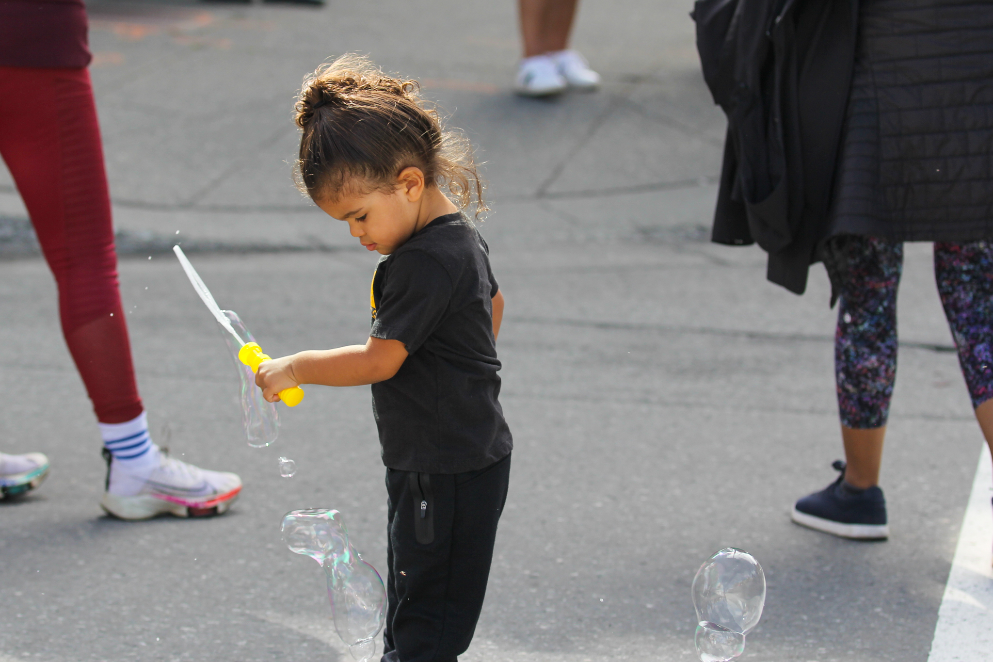 Locals and tourists celebrate the summer solstice in downtown Anchorage