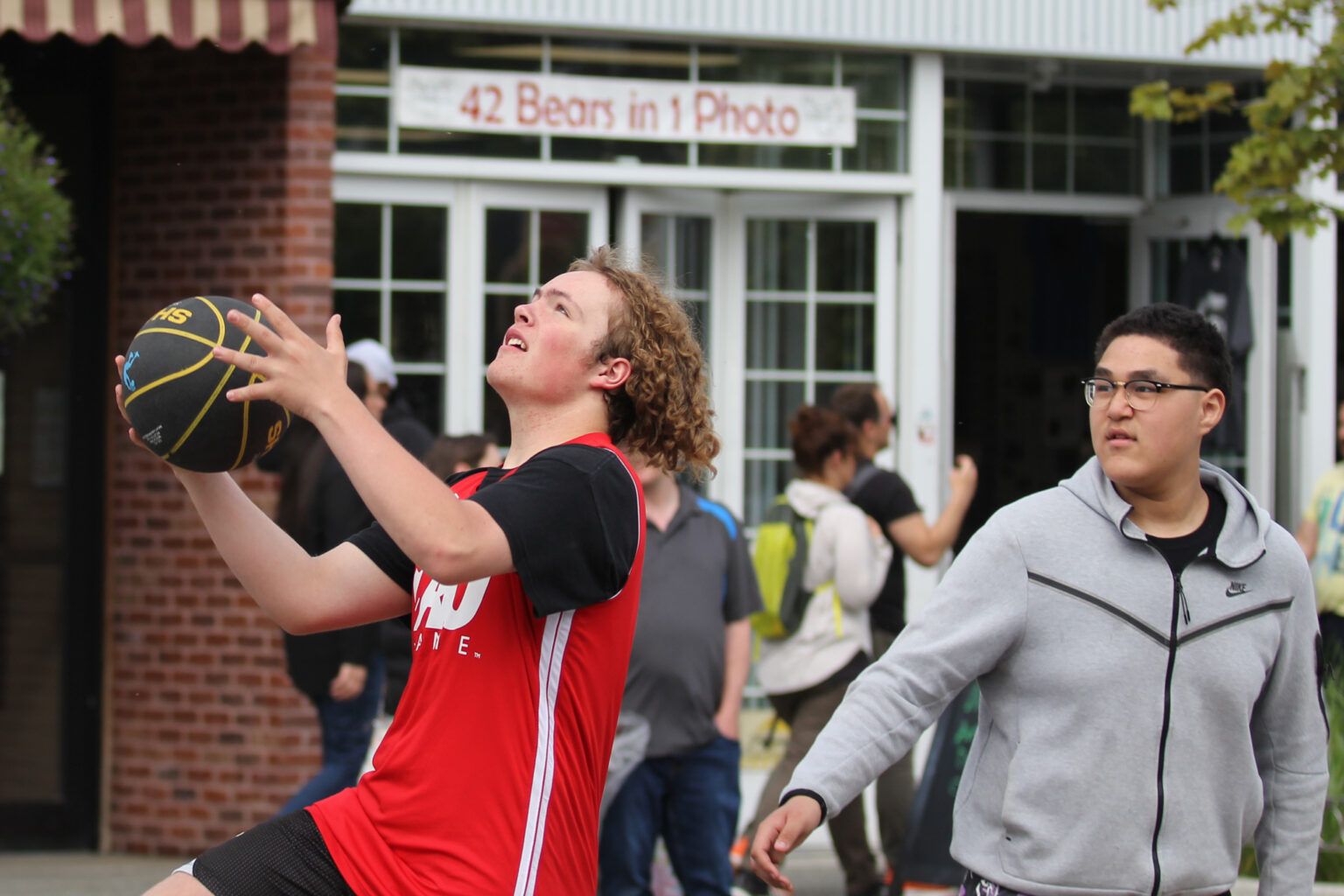 Locals and tourists celebrate the summer solstice in downtown Anchorage