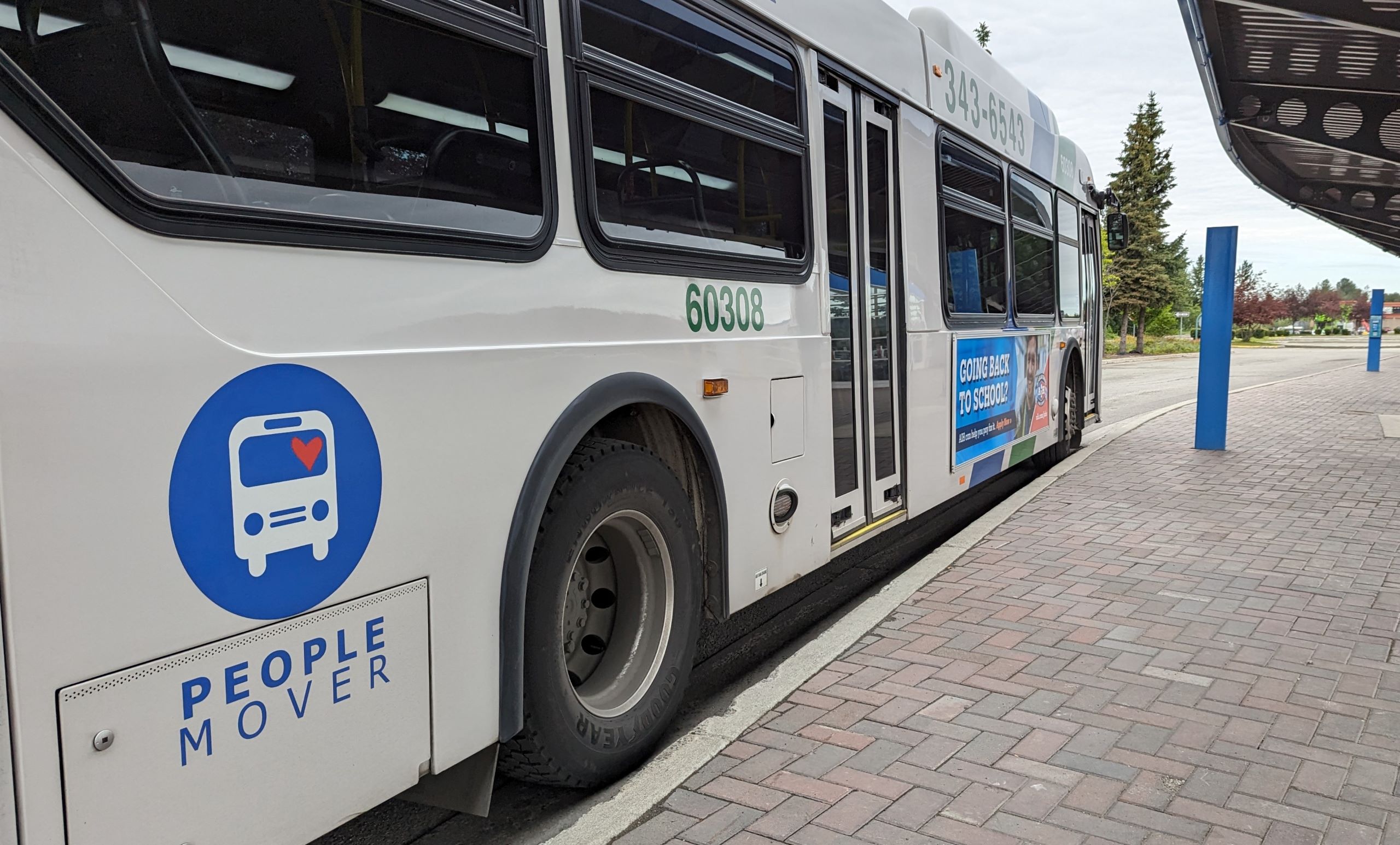 A bus with a "People Mover" logo
